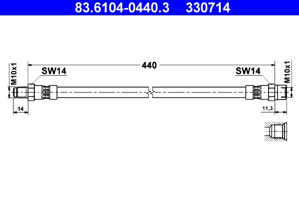 Flexible de frein ATE 83.6104-0440.3