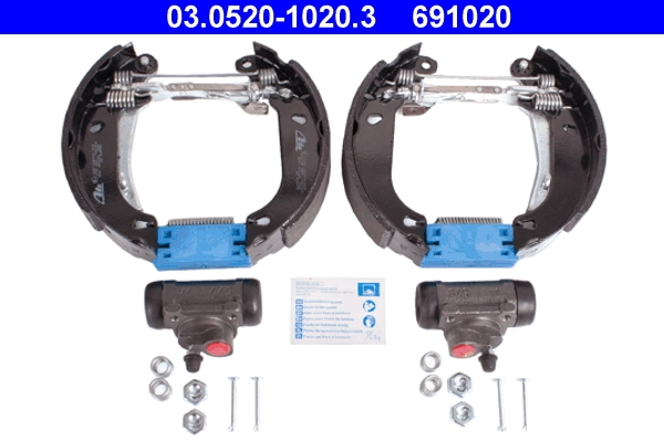 Jeu de mâchoires de frein ATE 03.0520-1020.3