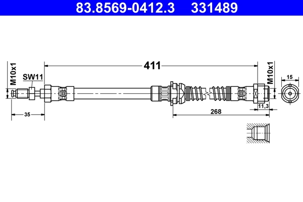 Flexible de frein ATE 83.8569-0412.3