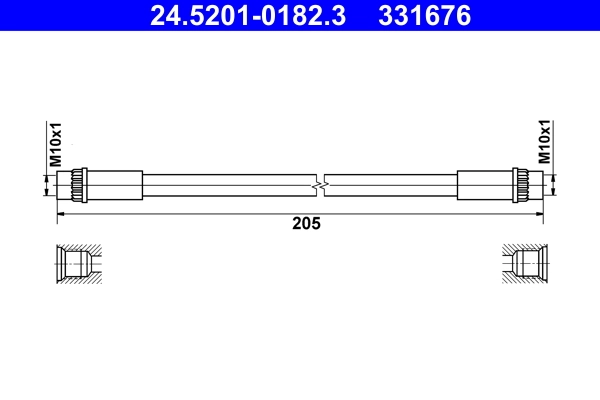 Flexible de frein ATE 24.5201-0182.3