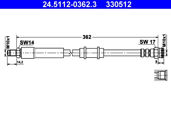 Flexible de frein ATE 24.5112-0362.3