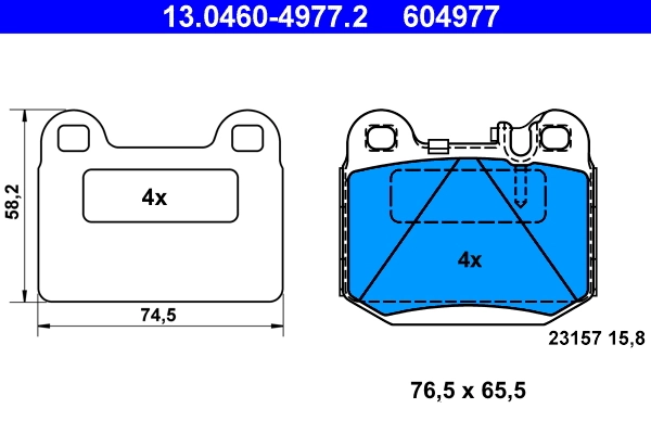 Kit de plaquettes de frein, frein a disque