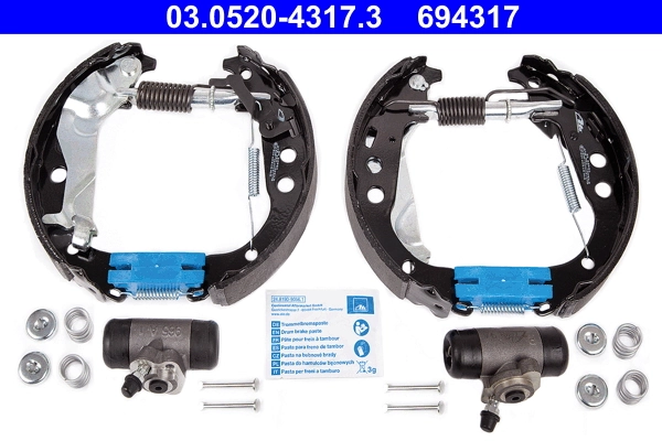 Jeu de mâchoires de frein ATE 03.0520-4317.3