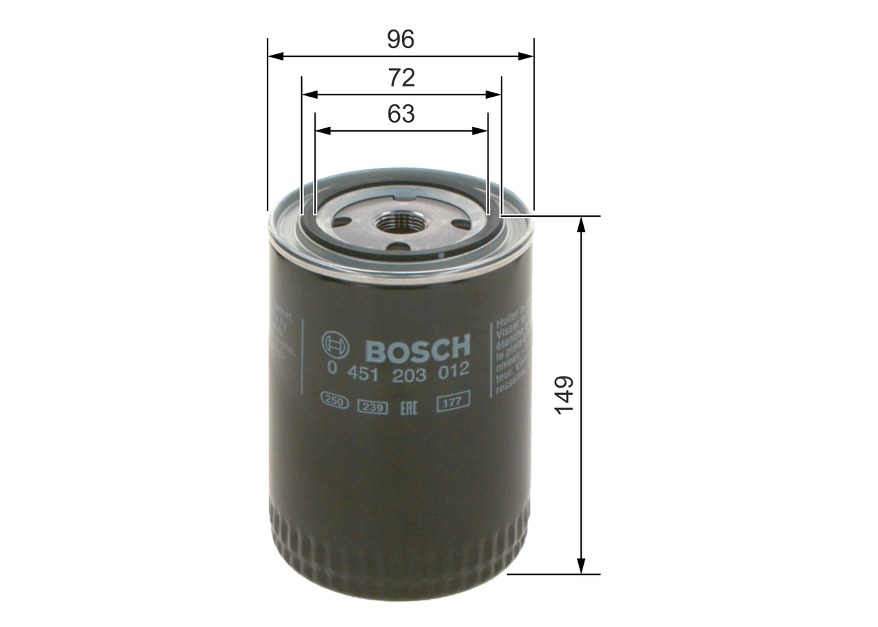 FILTRE A HUILE BOSCH AUDI 100/80