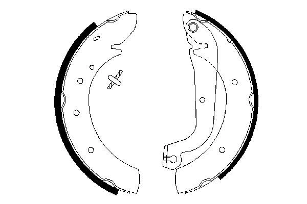 Jeu de mâchoires de frein BOSCH 0 986 487 313