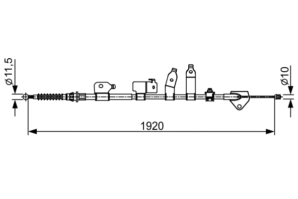 BOSCH 1 987 482 438 — Трос ручного гальма