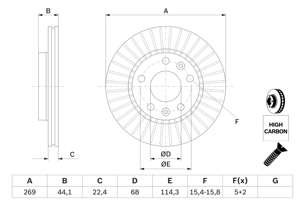 Disque de frein BOSCH 0 986 479 779