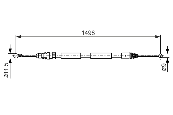 BOSCH 1 987 482 387 — Трос ручного гальма