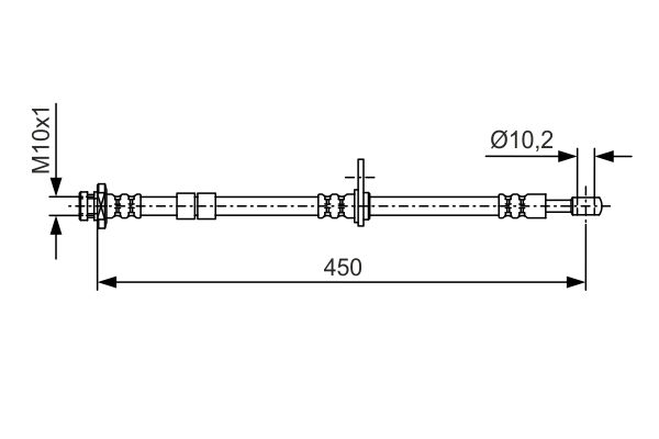 Flexible de frein BOSCH 1 987 476 379