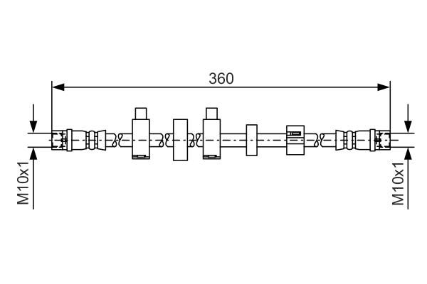 Flexible de frein BOSCH 1 987 481 540