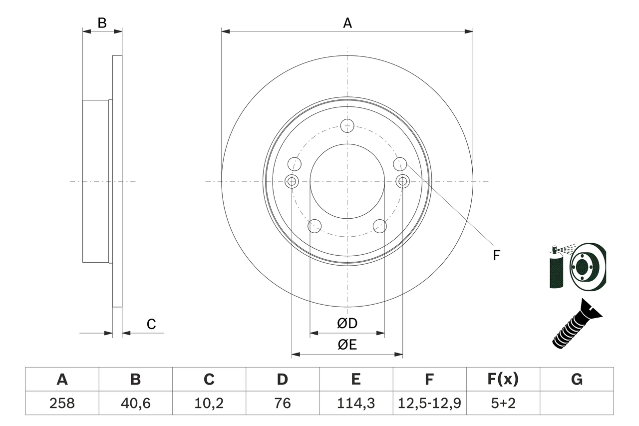 Disque de frein BOSCH 0 986 479 E68