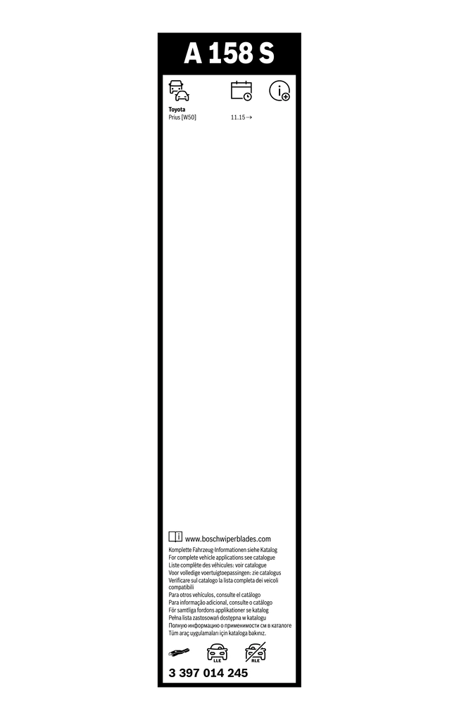 Balai d'essuie-glace BOSCH 3 397 014 245