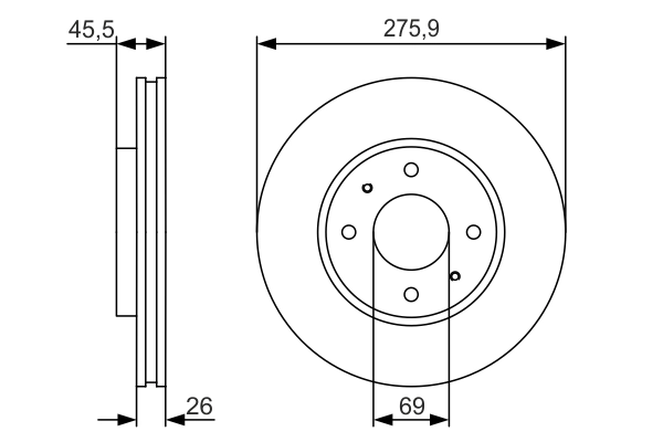 BOSCH 0 986 479 R94 — Диск гальмівний