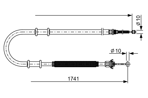 BOSCH 1 987 482 599 — Трос ручного гальма