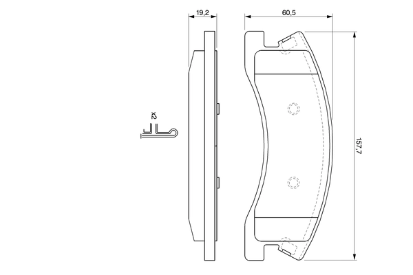Kit de plaquettes de frein, frein à disque BOSCH 0 986 424 823