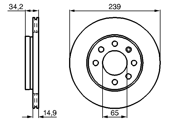 Disque de frein BOSCH 0 986 479 B42