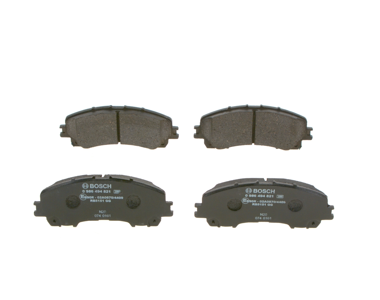 Комплект гальмівних колодок BOSCH (0986494821)