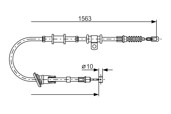 Трос ручного гальма BOSCH 1 987 482 064 для Mitsubishi Space Star