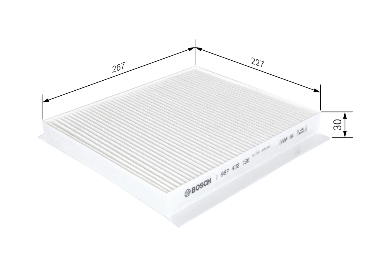 Filtre, air de l'habitacle BOSCH 1 987 432 158