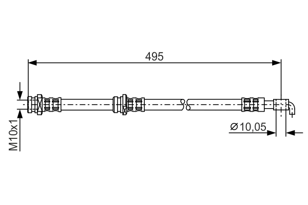 BOSCH 1 987 476 401 — Гальмівний шланг