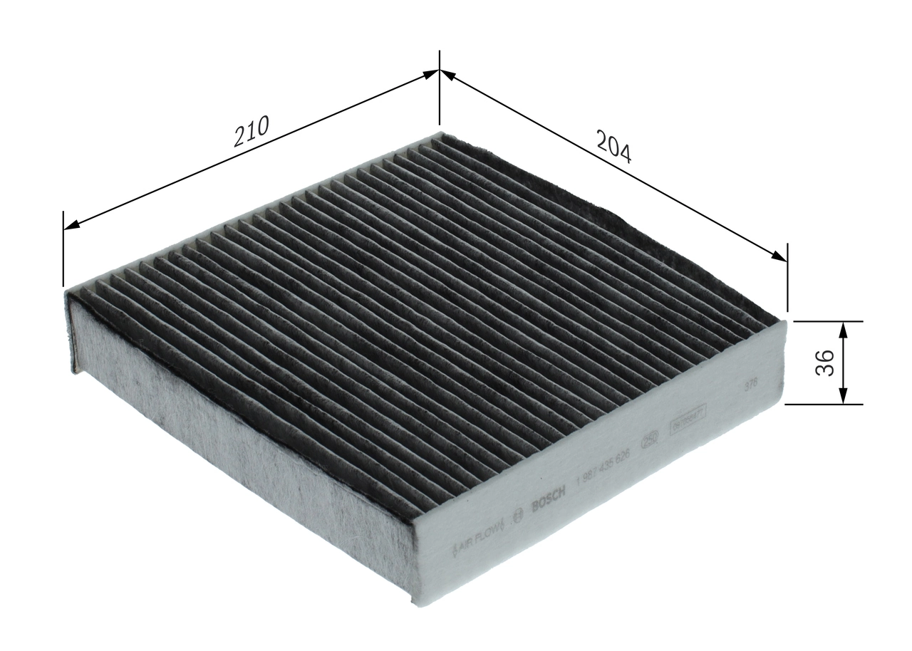 Filtre, air de l'habitacle BOSCH 1 987 435 626