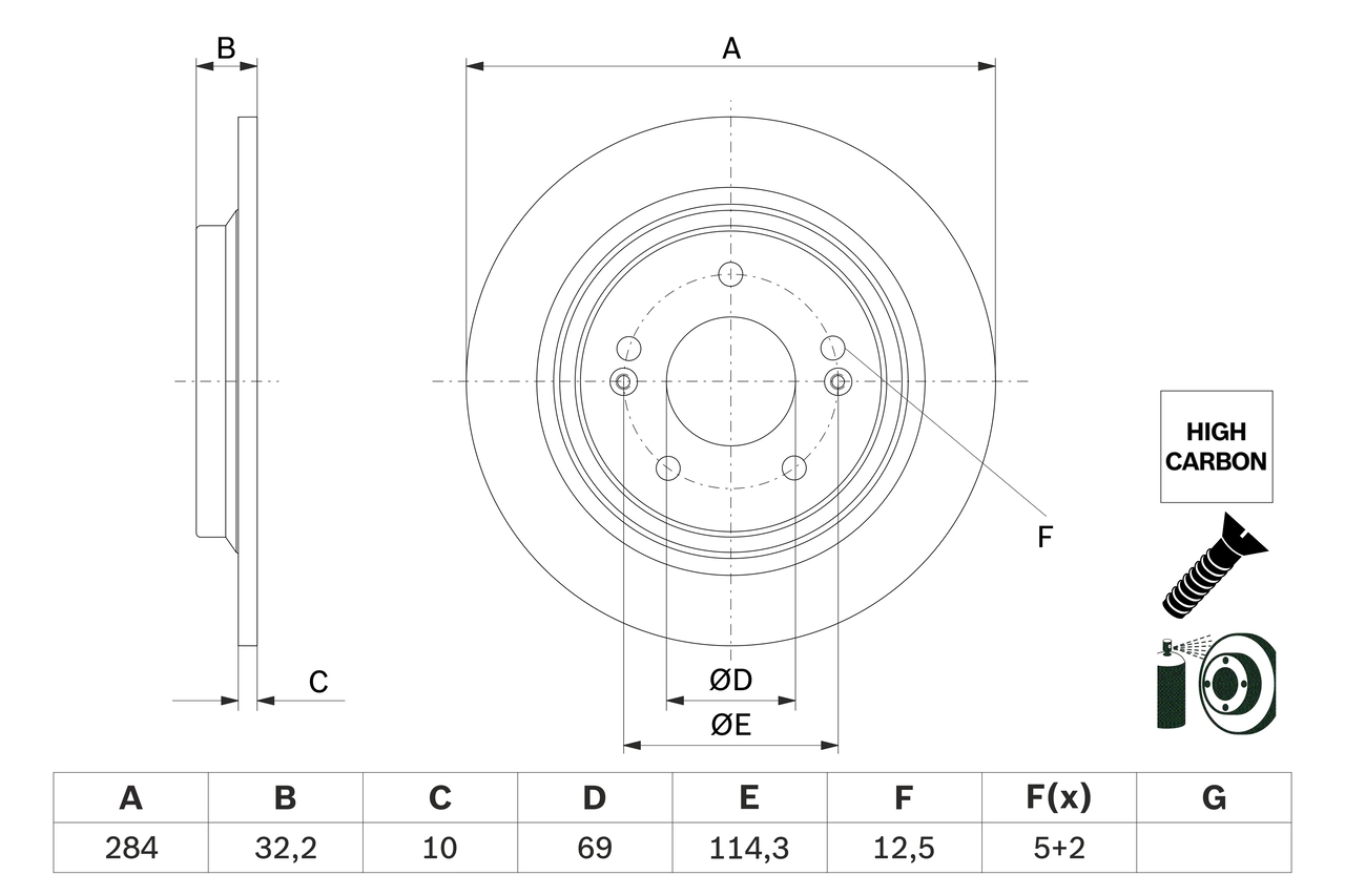 Disque de frein BOSCH 0 986 479 G77