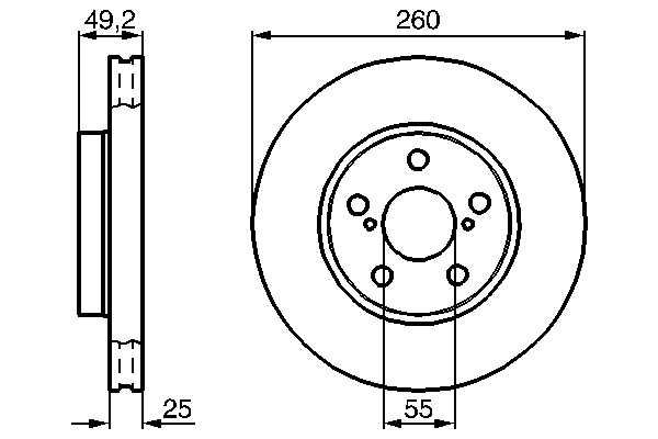 Disque de frein BOSCH 0 986 478 451