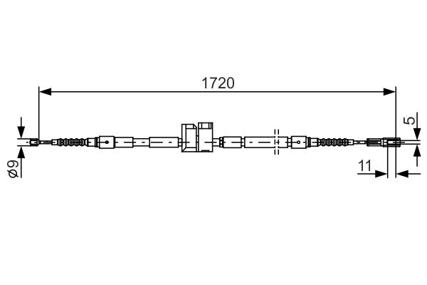 Трос ручного гальма BOSCH 1 987 477 882 для Audi A8