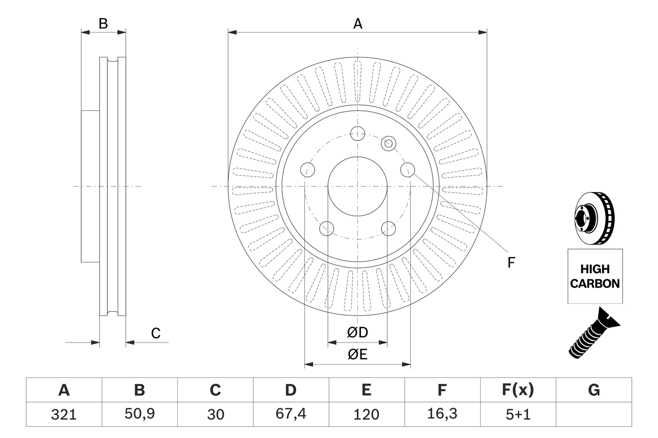 Disque de frein BOSCH 0 986 479 C16