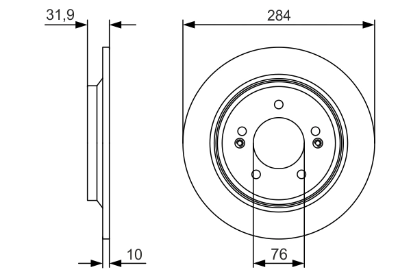 BOSCH 0 986 479 V09 — Гальмівний диск