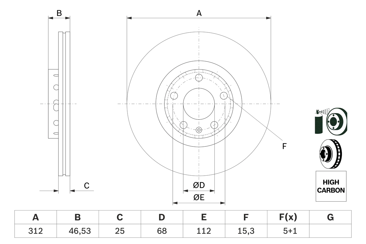 Disque de frein BOSCH 0 986 479 057