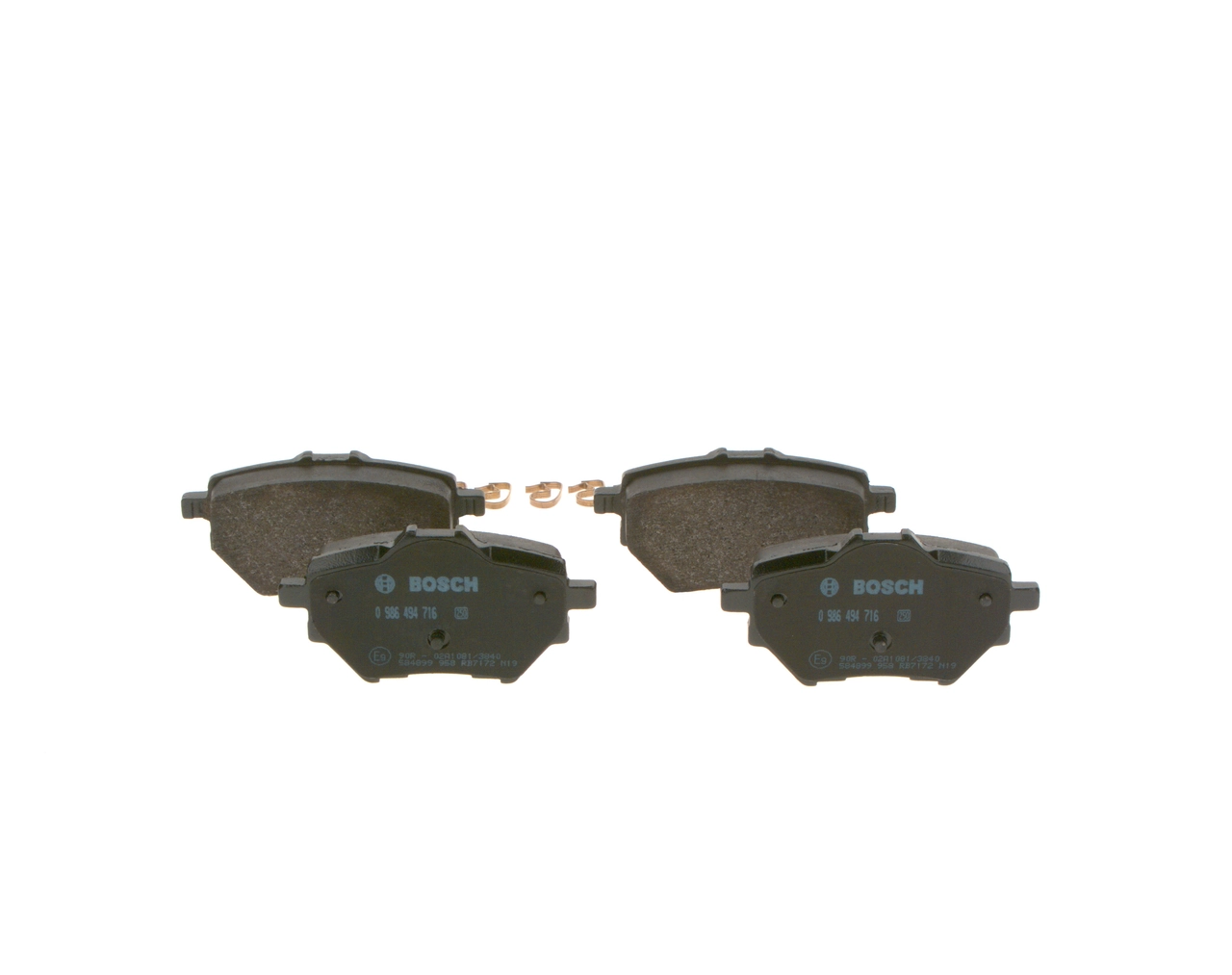 BOSCH 0 986 494 716 — Гальмівні колодки, дискові