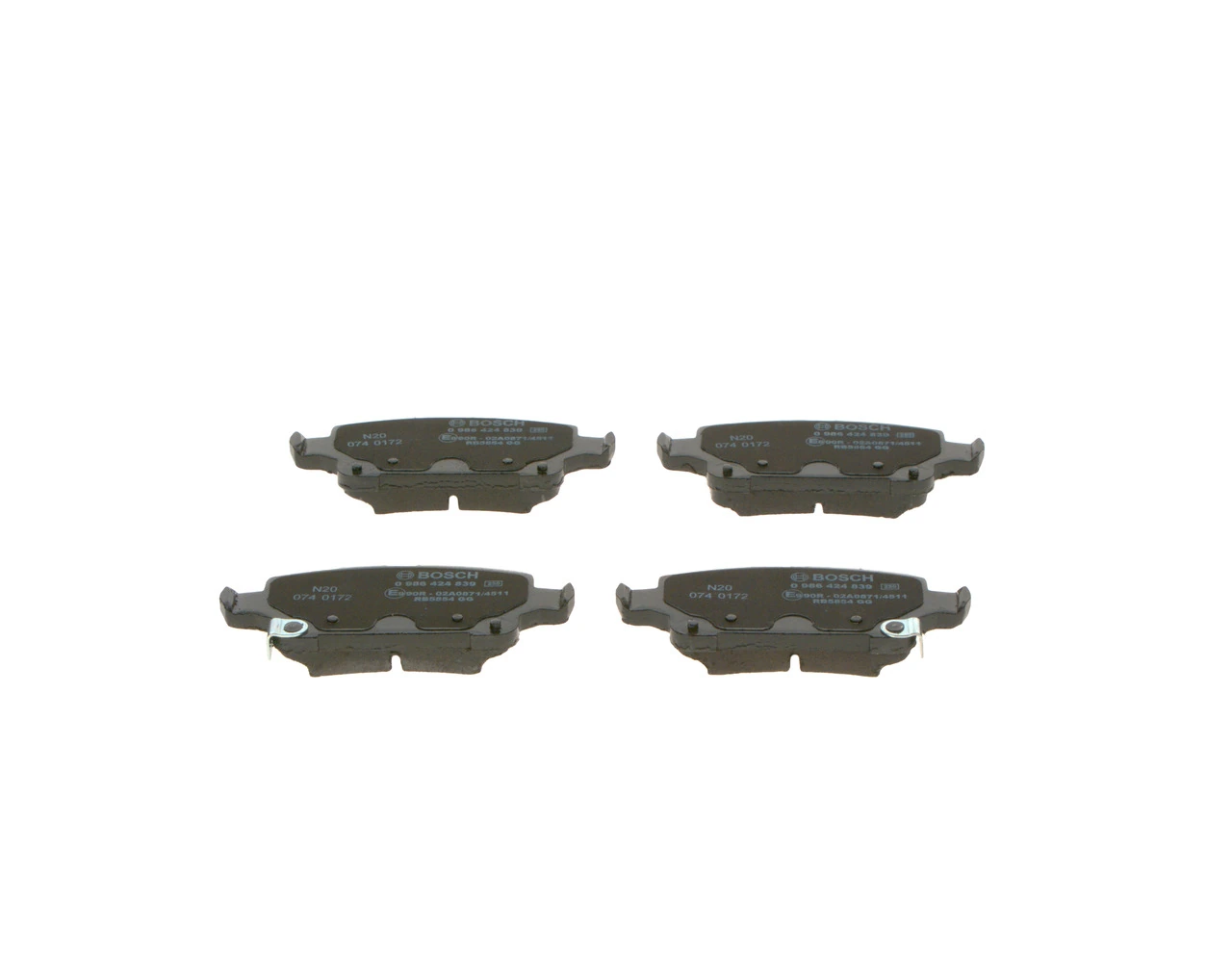 უკანა სამუხრუჭე ხუნდი OPEL Astra K 2015- VAUXHALL Astra 2015- |GDB 2180, 0 986 424 839, MDB3858|