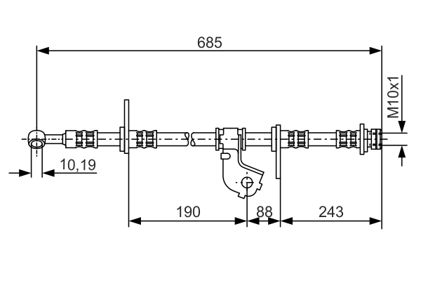 Flexible de frein BOSCH 1 987 476 735