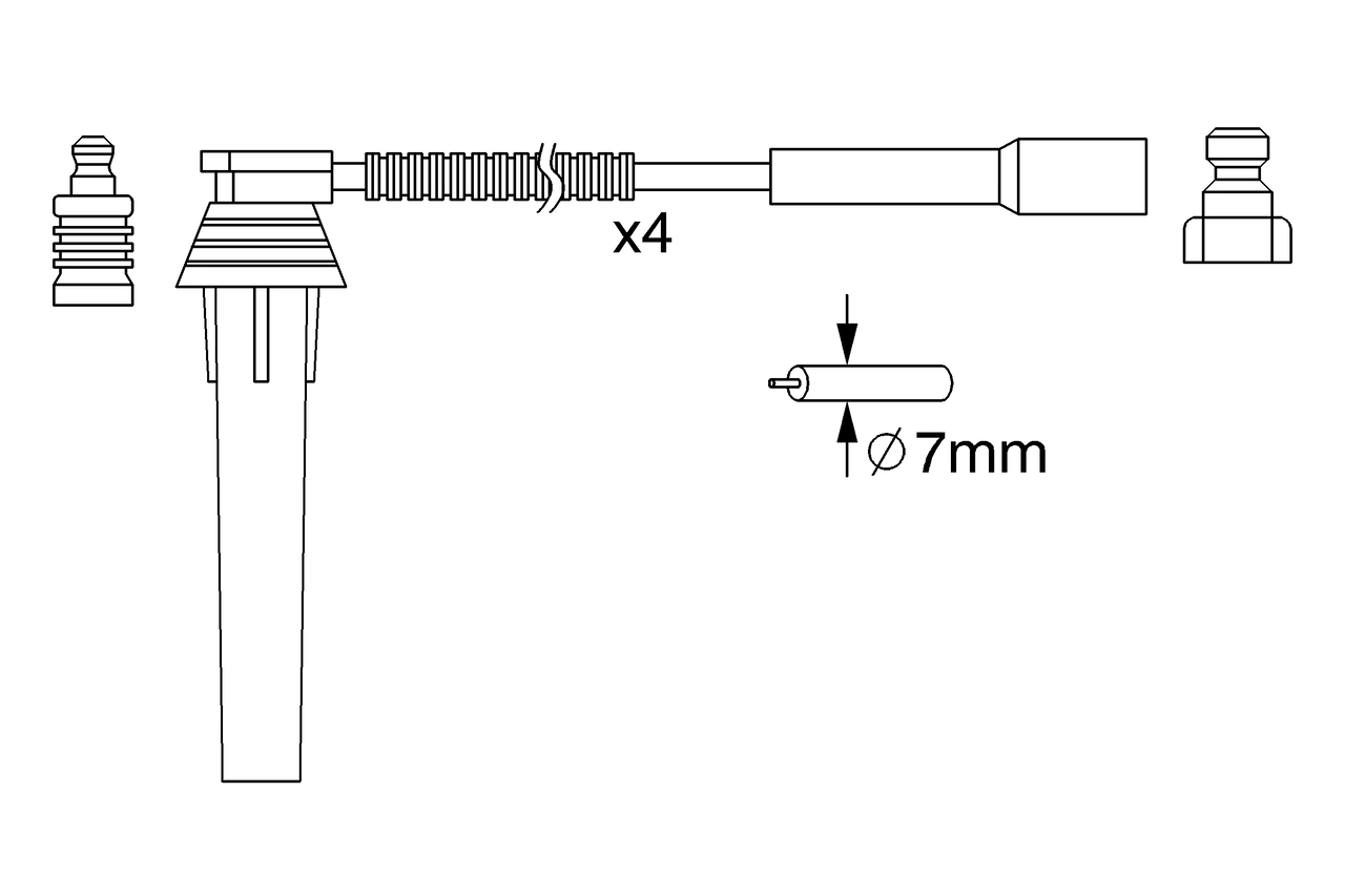 Kit de câbles d'allumage BOSCH 0 986 357 052