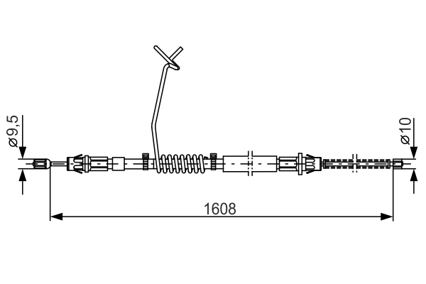 BOSCH 1 987 477 180 — Трос ручного гальма
