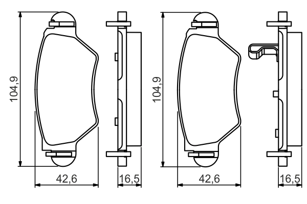 BOSCH 0 986 495 250 — Колодка гальм. диск. OPEL ASTRA G задн. (вир-во Bosch)