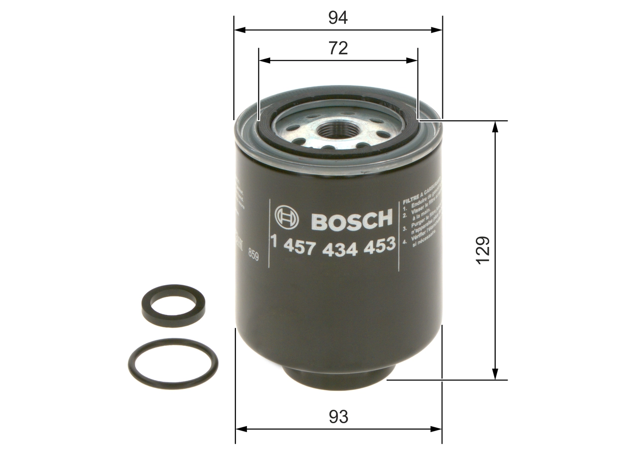 Filtre à carburant BOSCH 1 457 434 453