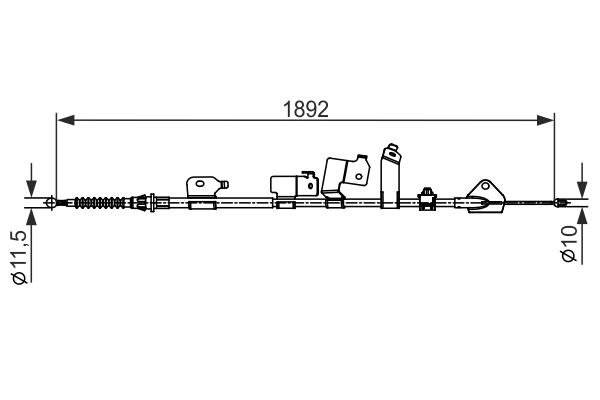 BOSCH 1 987 482 439 — Трос ручного гальма