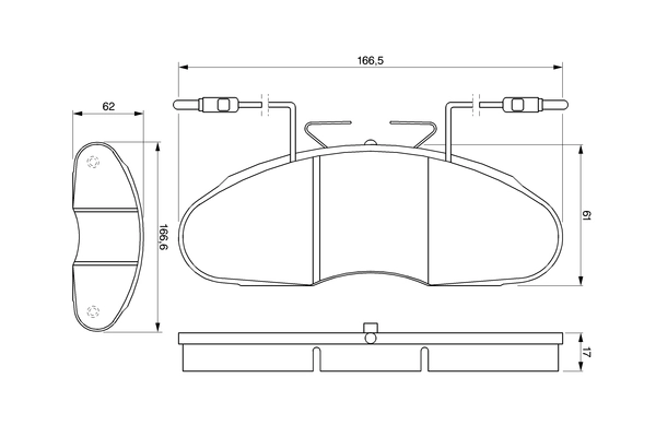 Kit de plaquettes de frein, frein à disque BOSCH 0 986 424 080