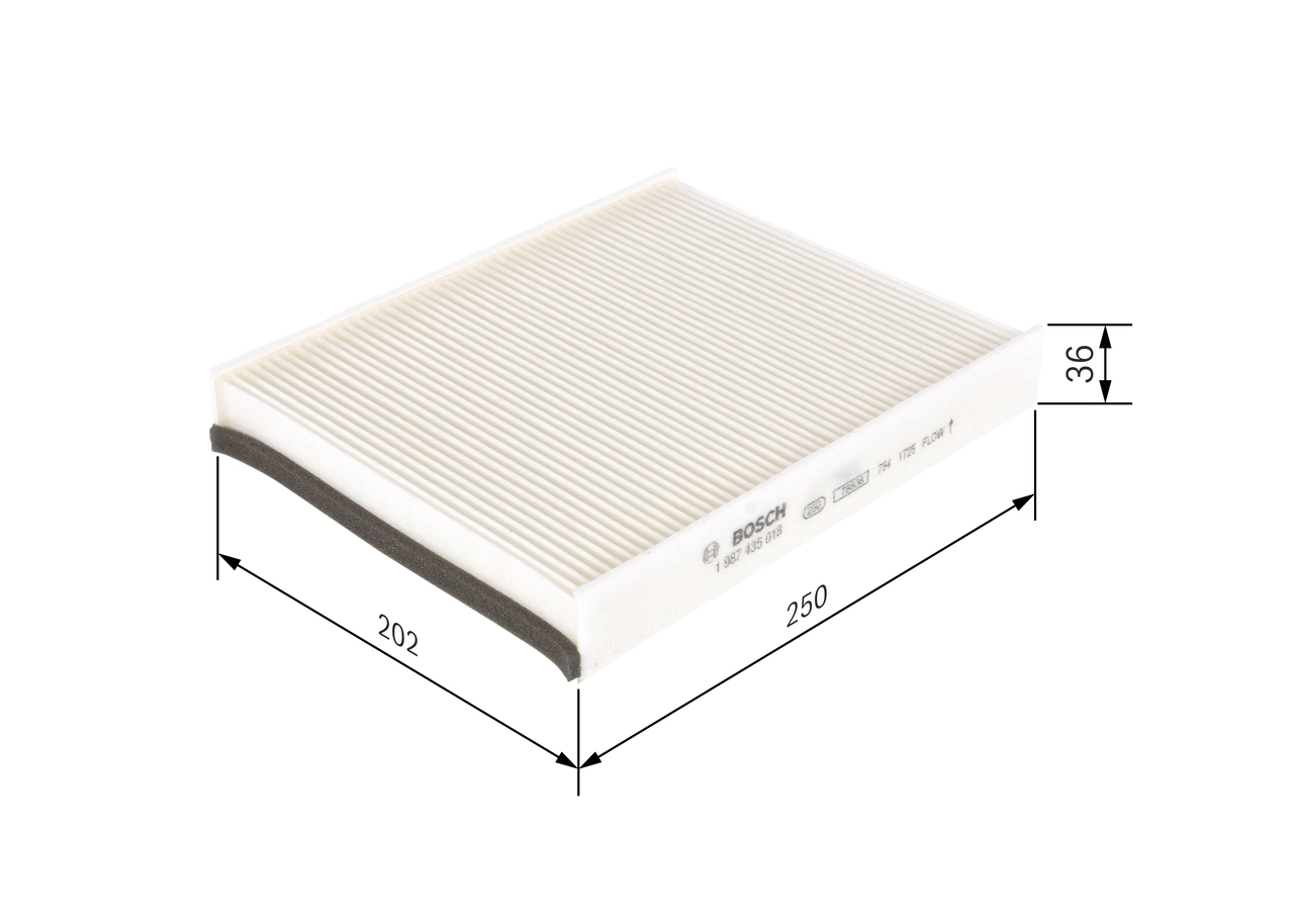 Filtre, air de l'habitacle BOSCH 1 987 435 018