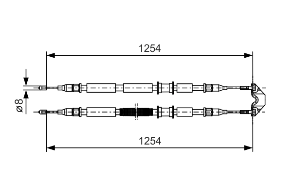 BOSCH 1 987 477 764 — Трос ручного гальма