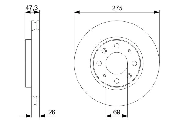 Disque de frein BOSCH 0 986 479 369