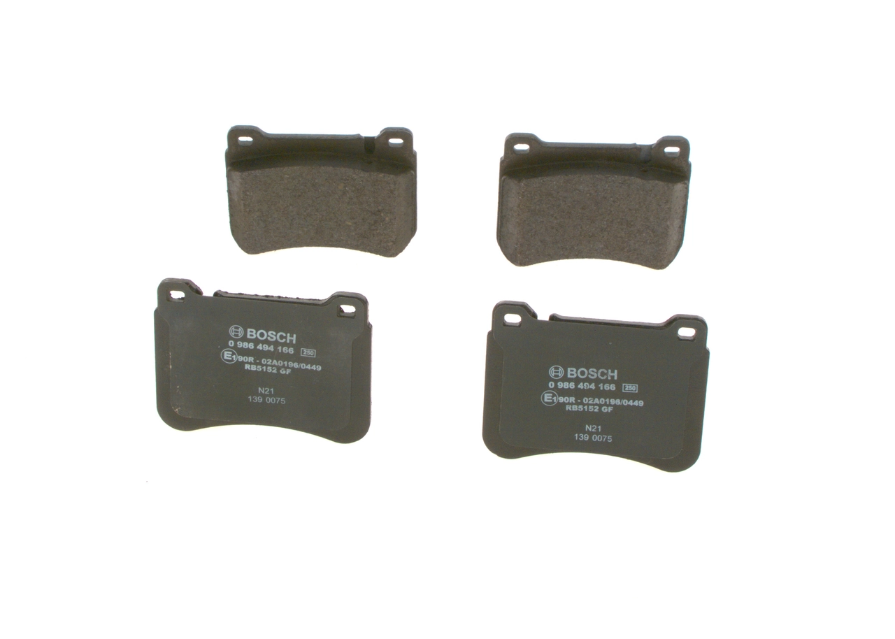 Kit de plaquettes de frein, frein à disque BOSCH 0 986 494 166