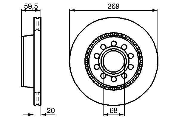 Disque de frein BOSCH 0 986 478 614