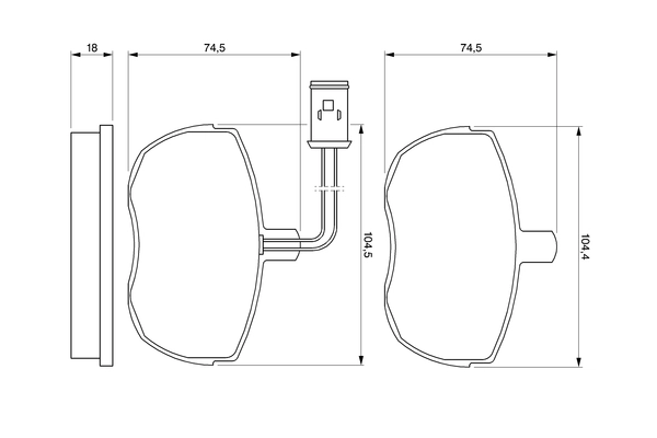 Kit de plaquettes de frein, frein à disque BOSCH 0 986 424 172