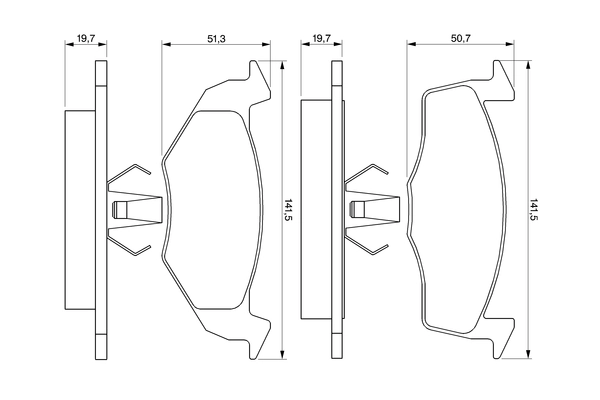 Kit de plaquettes de frein, frein à disque BOSCH 0 986 424 347
