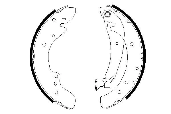 Jeu de mâchoires de frein BOSCH 0 986 487 521