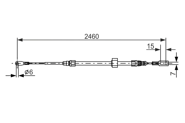 BOSCH 1 987 477 855 — Трос ручного гальма
