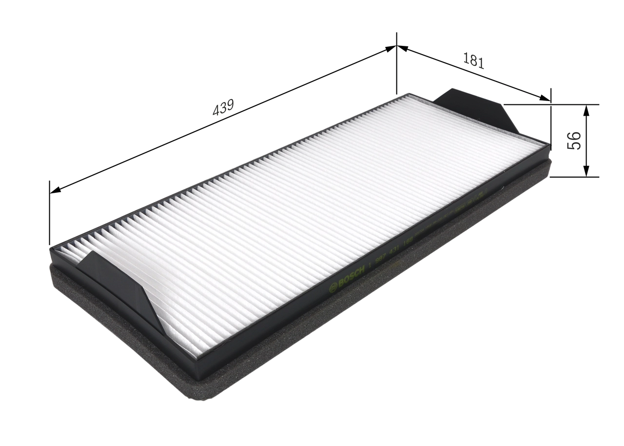 Filtre, air de l'habitacle BOSCH 1 987 431 168